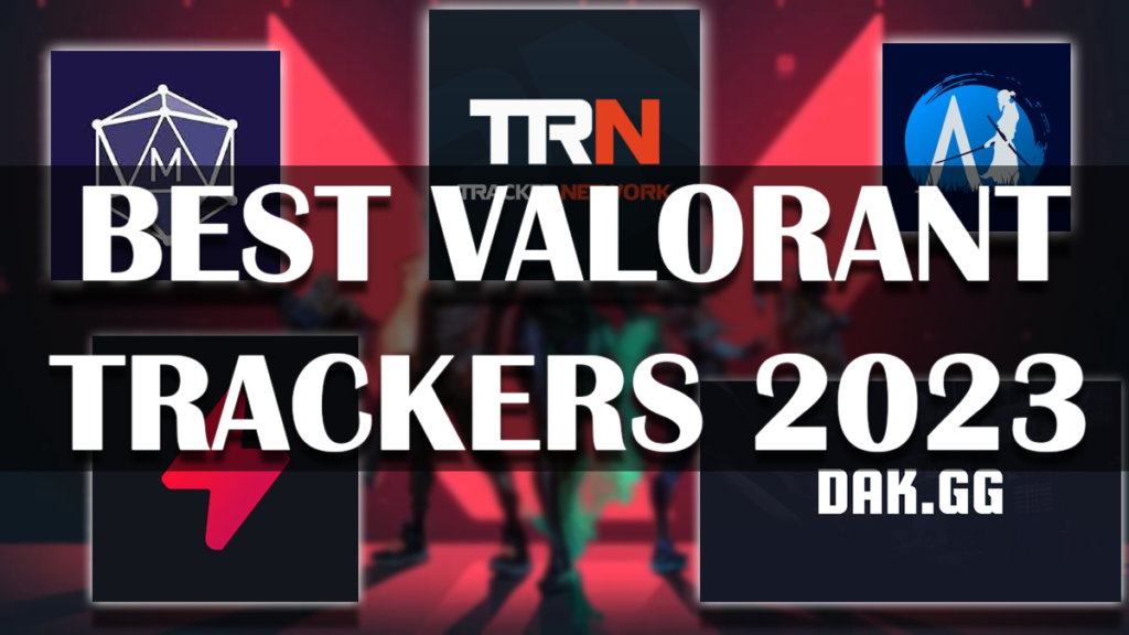 Logos of the best 5 Valorant trackers selected for this blog